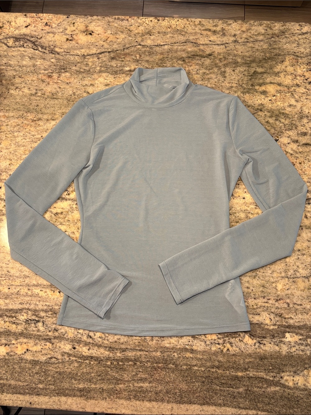 NWOT ✨ Reformation Bailey Knit Long Sleeve Mockneck Top in Pale Blue Sz S